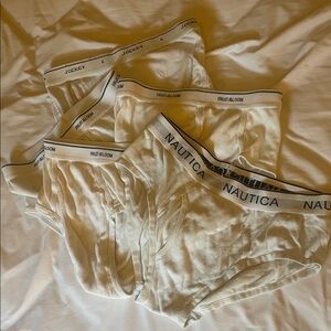 Nautica Men's Classic White Briefs and assorted others 5 pairs total